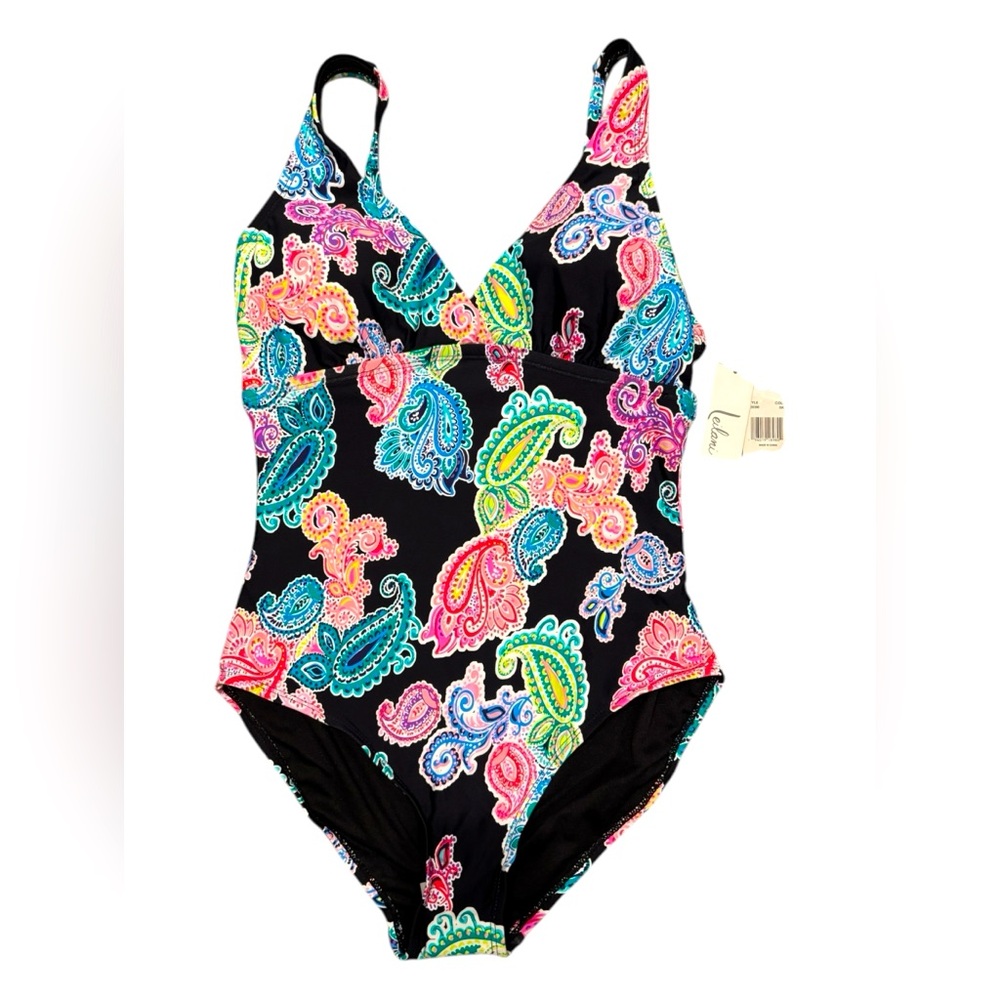 Leilani Poolside Paisley Kauai 1-Piece Swimsuit Size 6 NWT